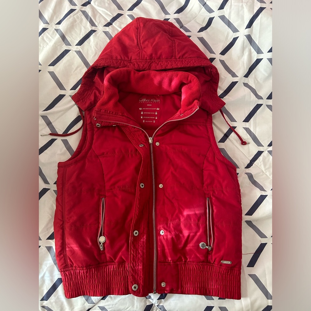 Calvin Klein performance red vest size medi women
